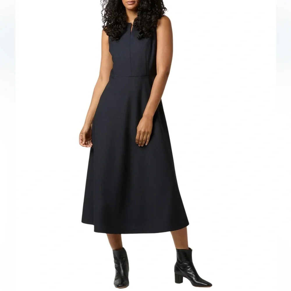 ANN MASHBURN‎ Elodie Dress Elegant Navy Midi Dress MSRP $550 NWT Size 0 - Picture 2 of 7